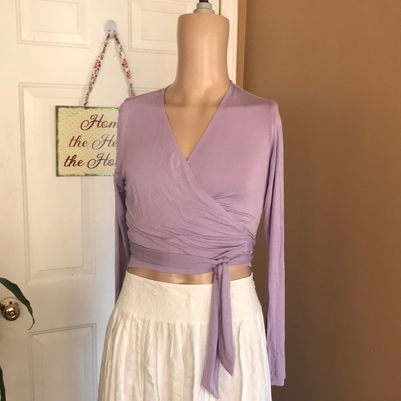 JoyLab Tops Joy Lab Wrap Top Poshmark